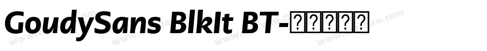 GoudySans BlkIt BT字体转换